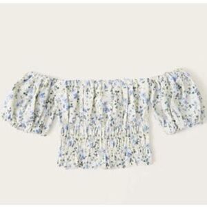 Abercrombie Floral Off-Shoulder Top, Medium NWOT
